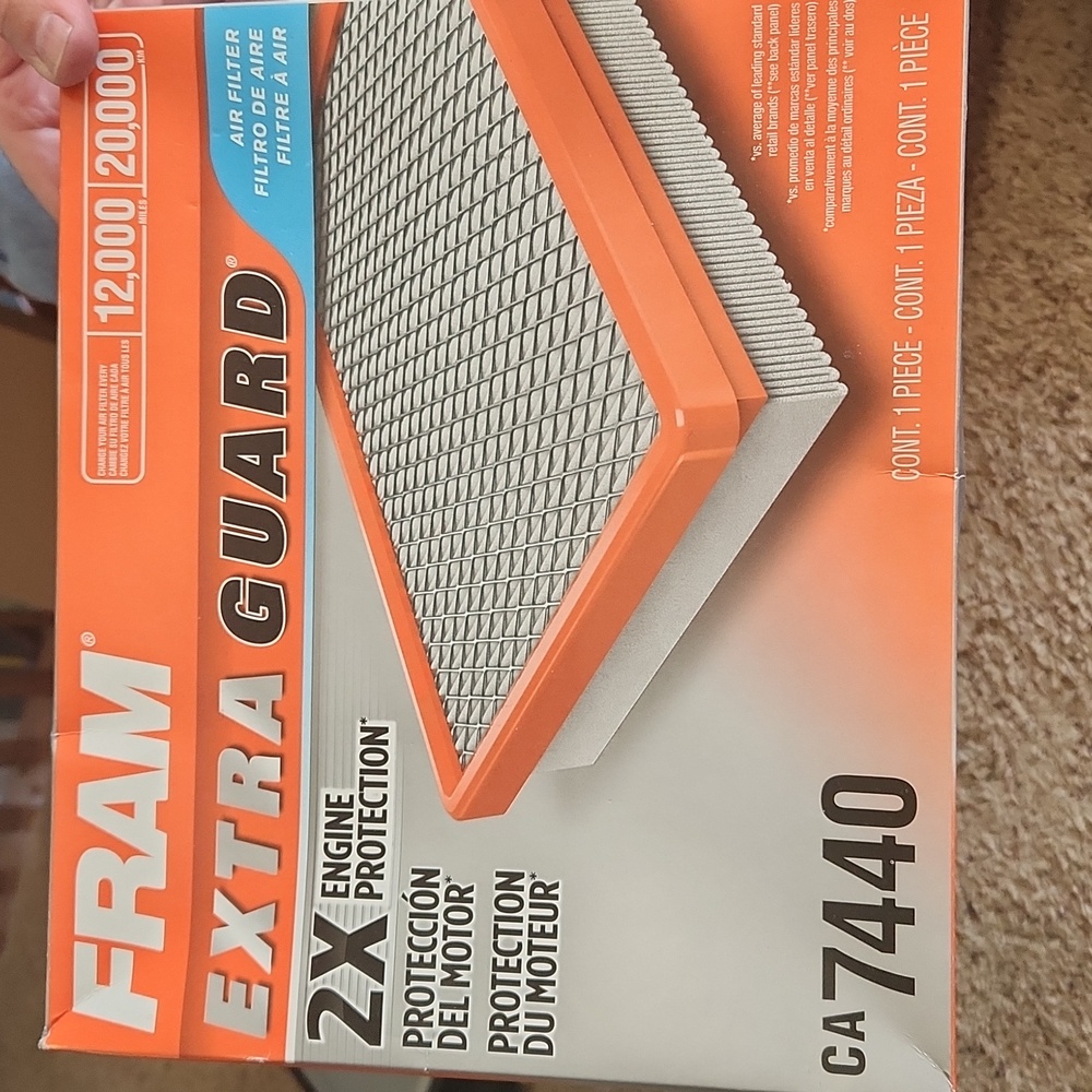 2007 Nissan fronterier 6 cylinder air filter